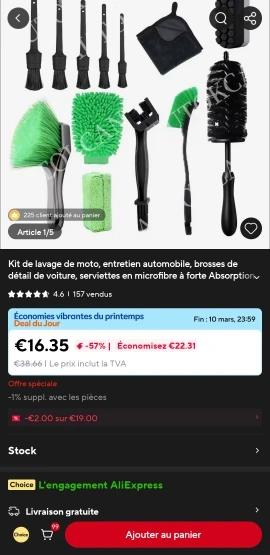 Kit lavage moto microfibre – accessoires photo review
